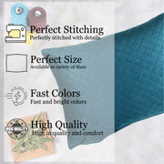 Both Side Quilted Velvet Rectangular Cushion Cover (Set of 2), luxury